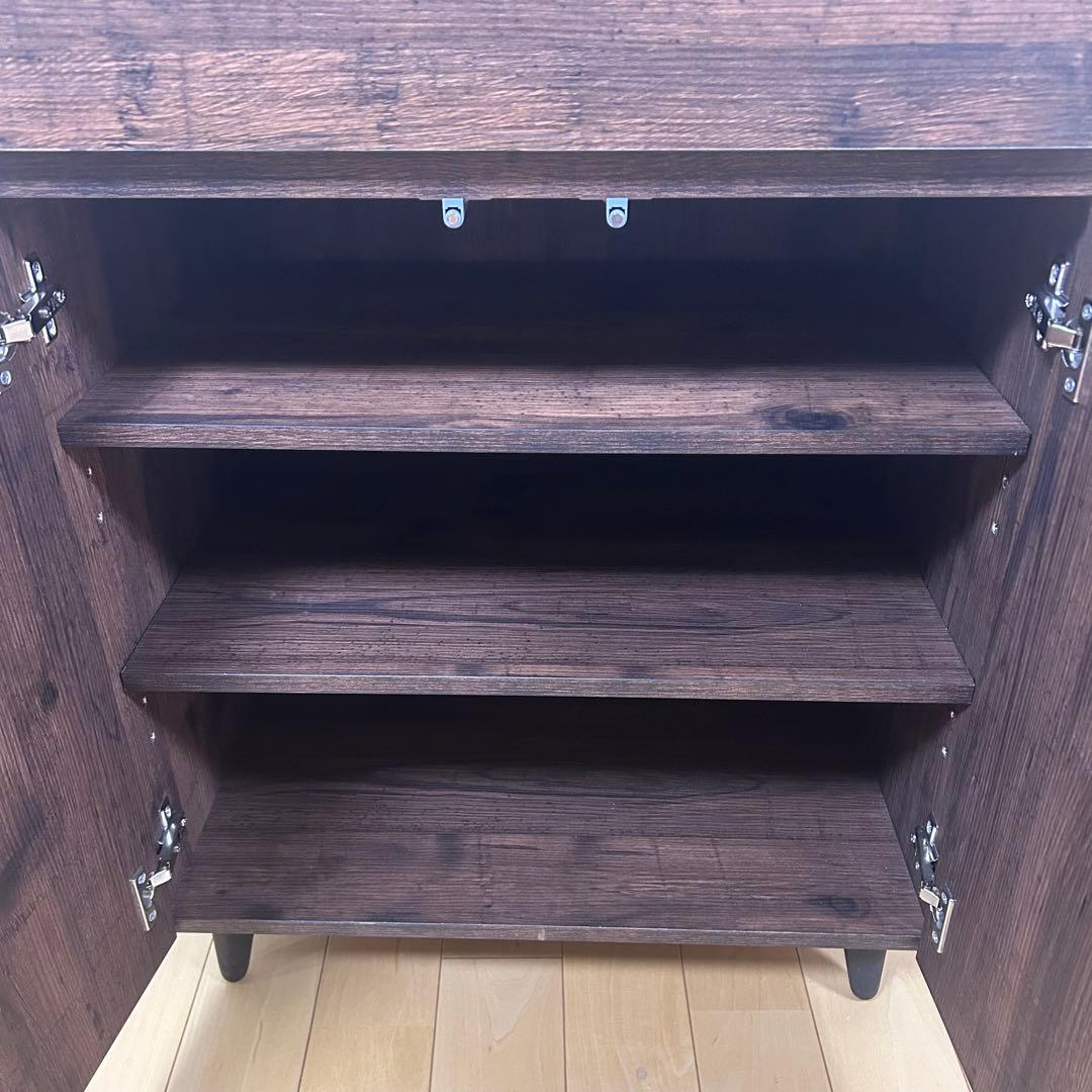 ヴィンテージ　サイドボード　リビングボード　キャビネット　幅60 コード穴