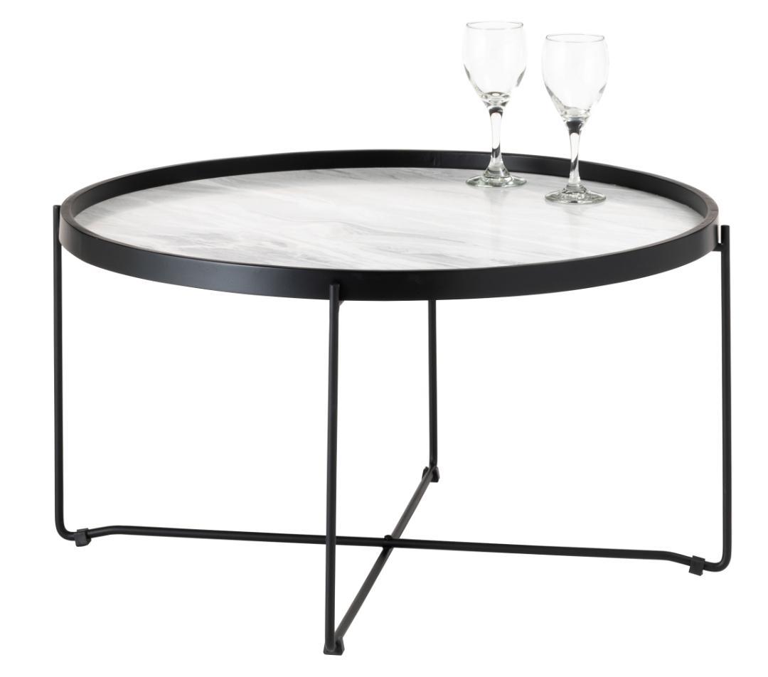 Lサイズ ラウンドテーブル 大理石柄 サイドテーブル CIR-502 N01