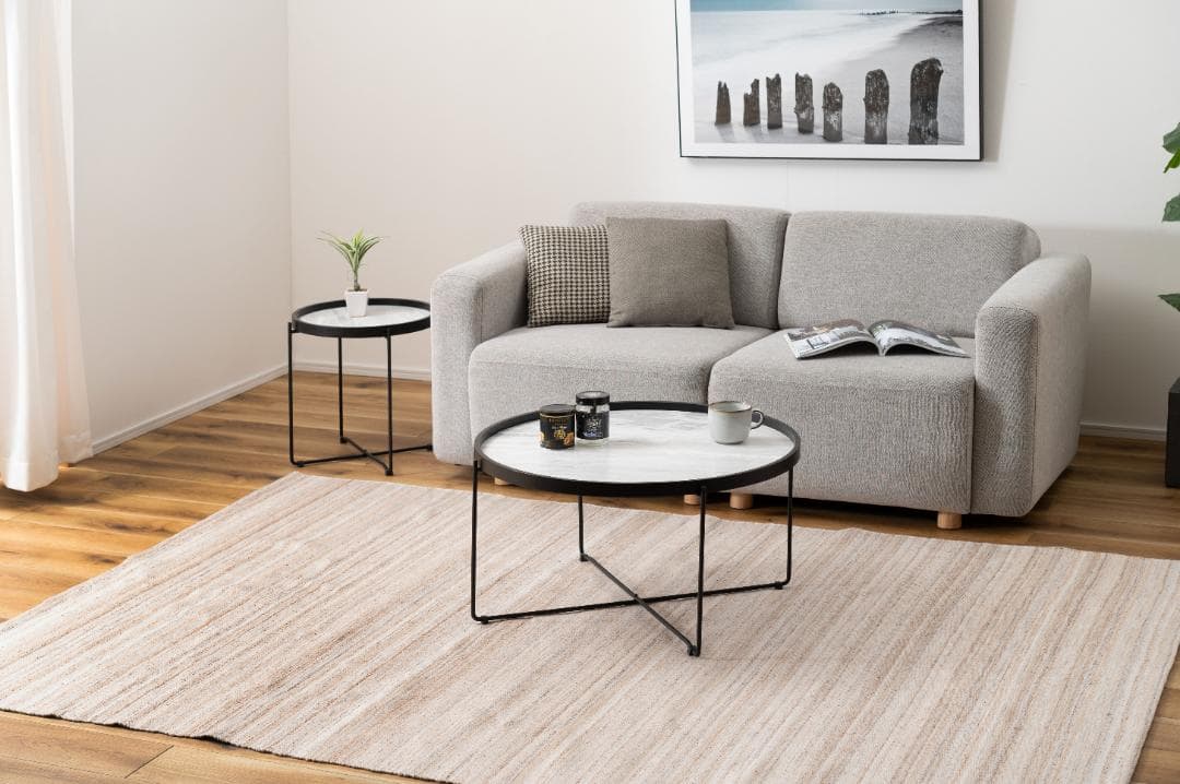 Lサイズ ラウンドテーブル 大理石柄 サイドテーブル CIR-502 N01