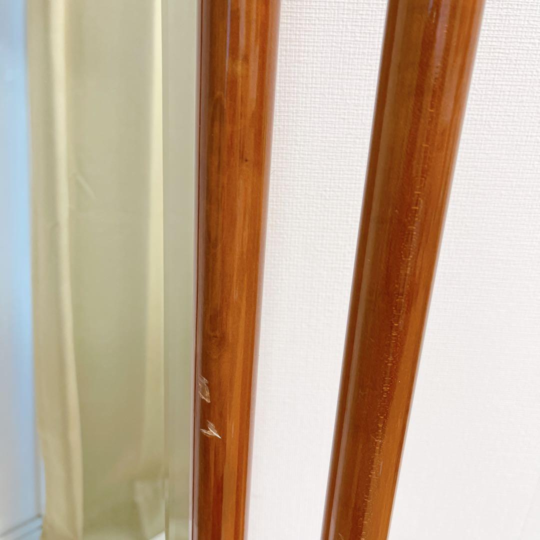 木製 スタンドミラー 象嵌装飾 バーズアイ調 クラシック アンティーク調 大型