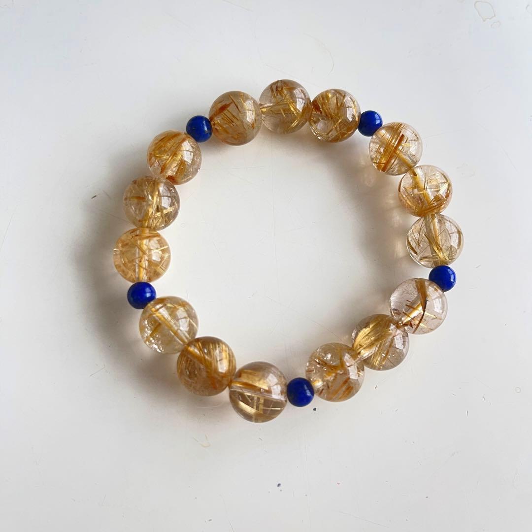 ゴールドルチルクォーツ　ブレスレッド