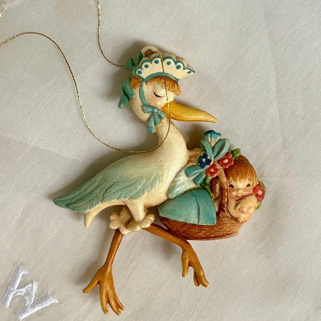 アンリ人形　壁掛けオーナメント　【Sweet Arrival・Baby boy】