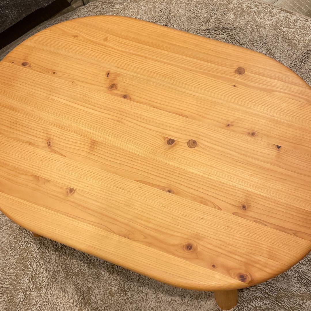天然ヒノキ　無垢材　ローテーブル　檜