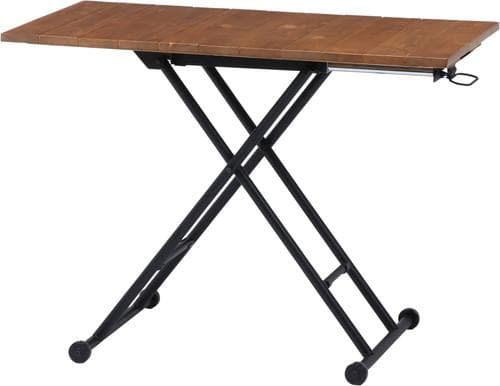 《新品・送料無料》昇降テーブル　シルビア　アンティークブラウン