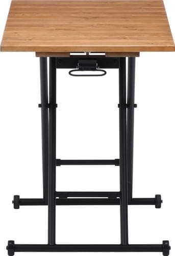 《新品・送料無料》昇降テーブル　シルビア　アンティークブラウン