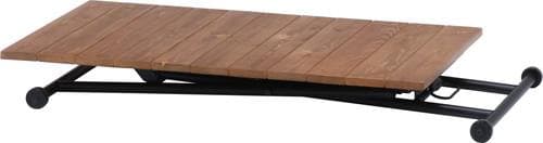 《新品・送料無料》昇降テーブル　シルビア　アンティークブラウン