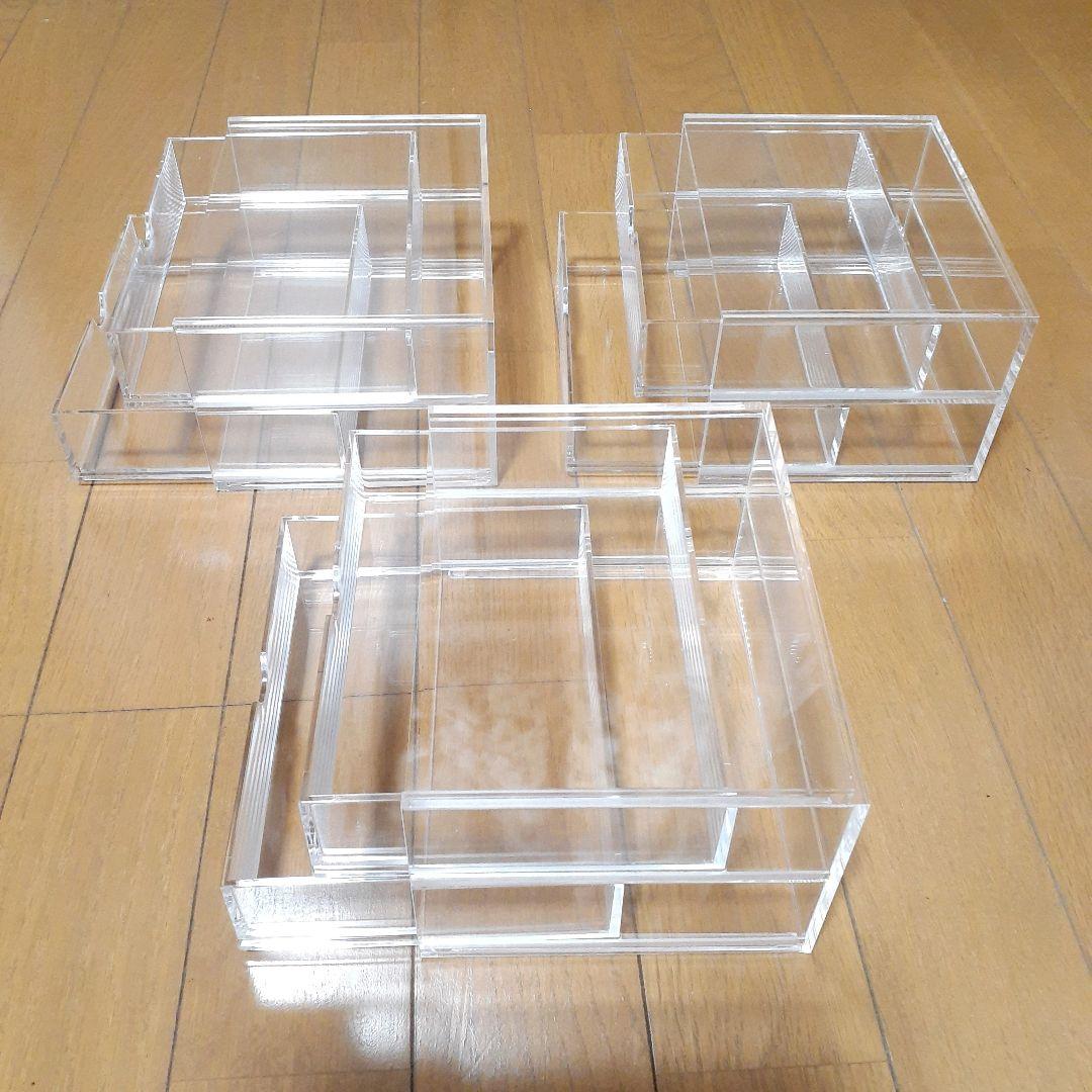 無印　アクリルケース　2段　4個　新品　未使用