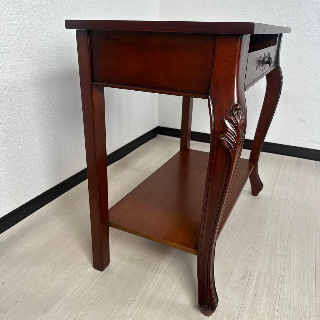 関家具 コモ コンピューターデスク アンティーク調 猫脚 伸長式 i4※