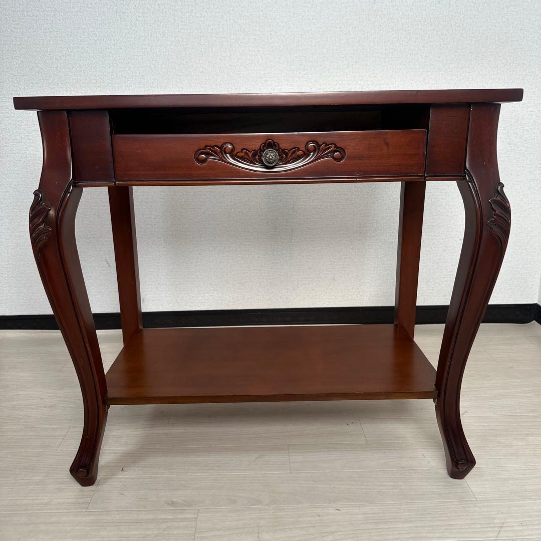 関家具 コモ コンピューターデスク アンティーク調 猫脚 伸長式 i4※