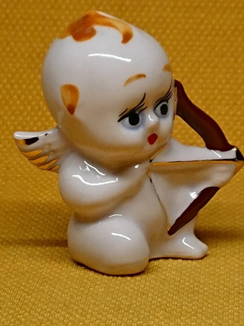 【美品】天使　キューピー　陶器　置物　インテリア　工芸品　美術品　A2847