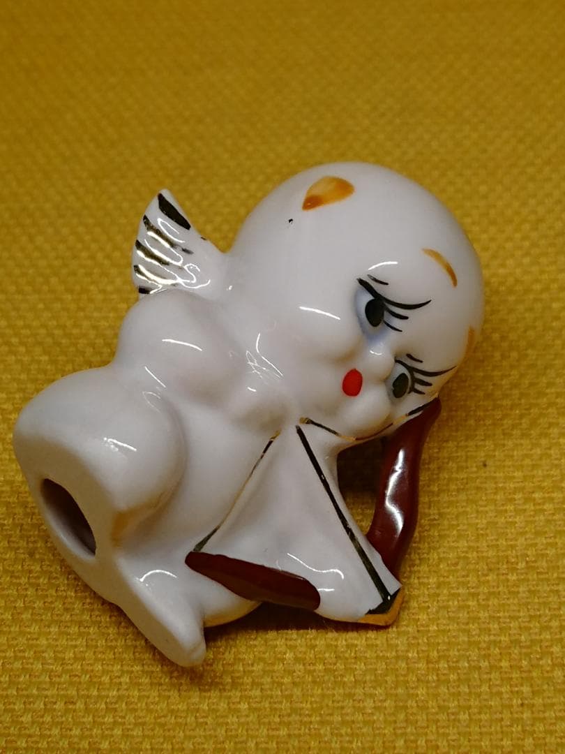 【美品】天使　キューピー　陶器　置物　インテリア　工芸品　美術品　A2847