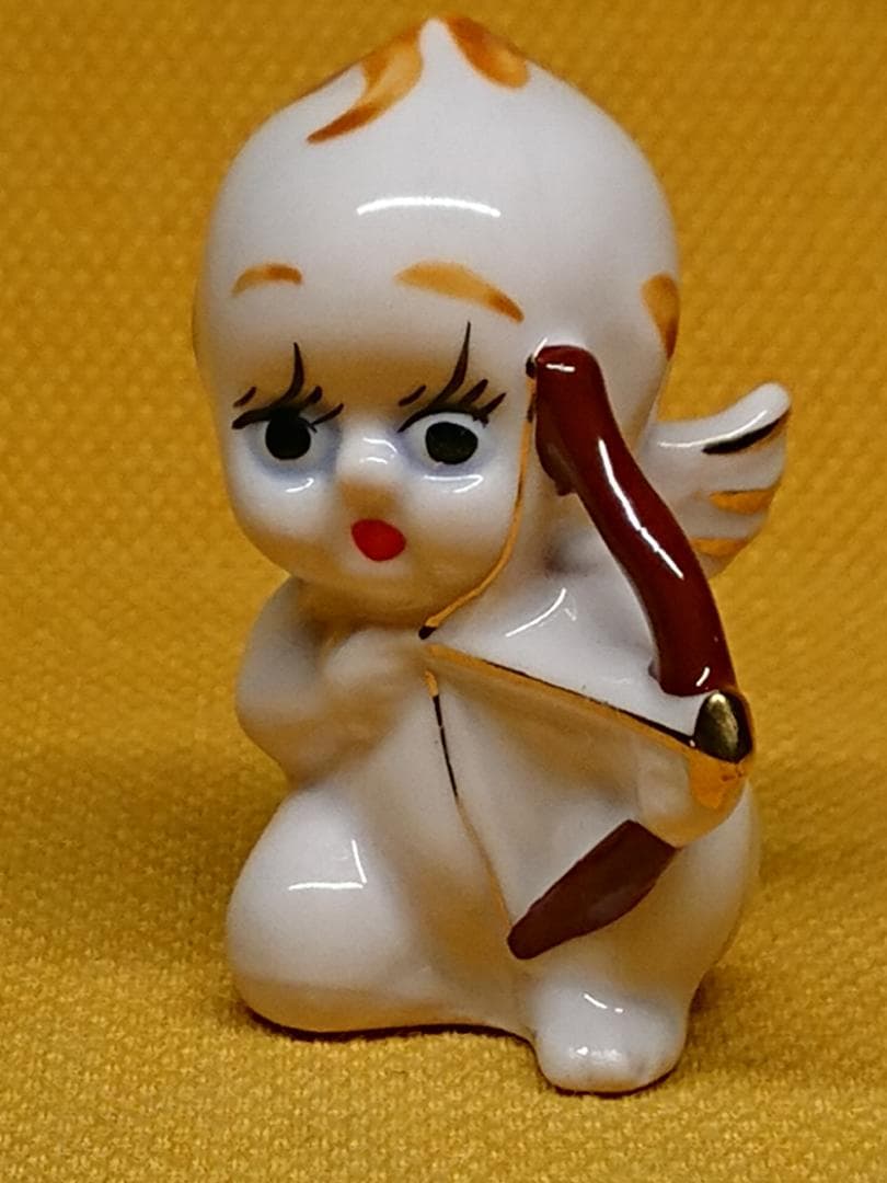 【美品】天使　キューピー　陶器　置物　インテリア　工芸品　美術品　A2847