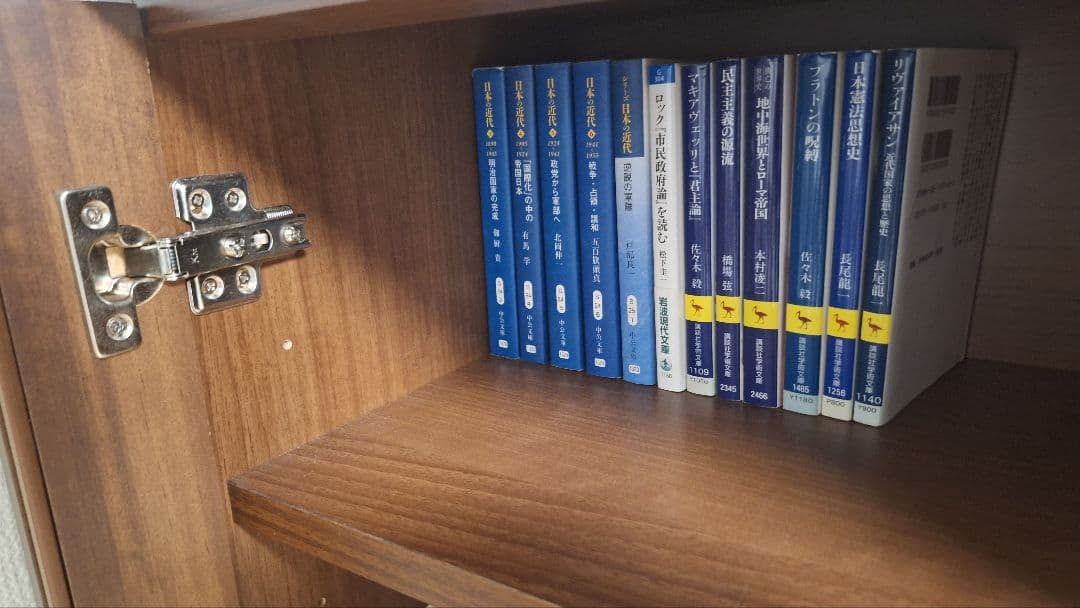 ガラス扉付き本棚 ブラウン 120×80×32