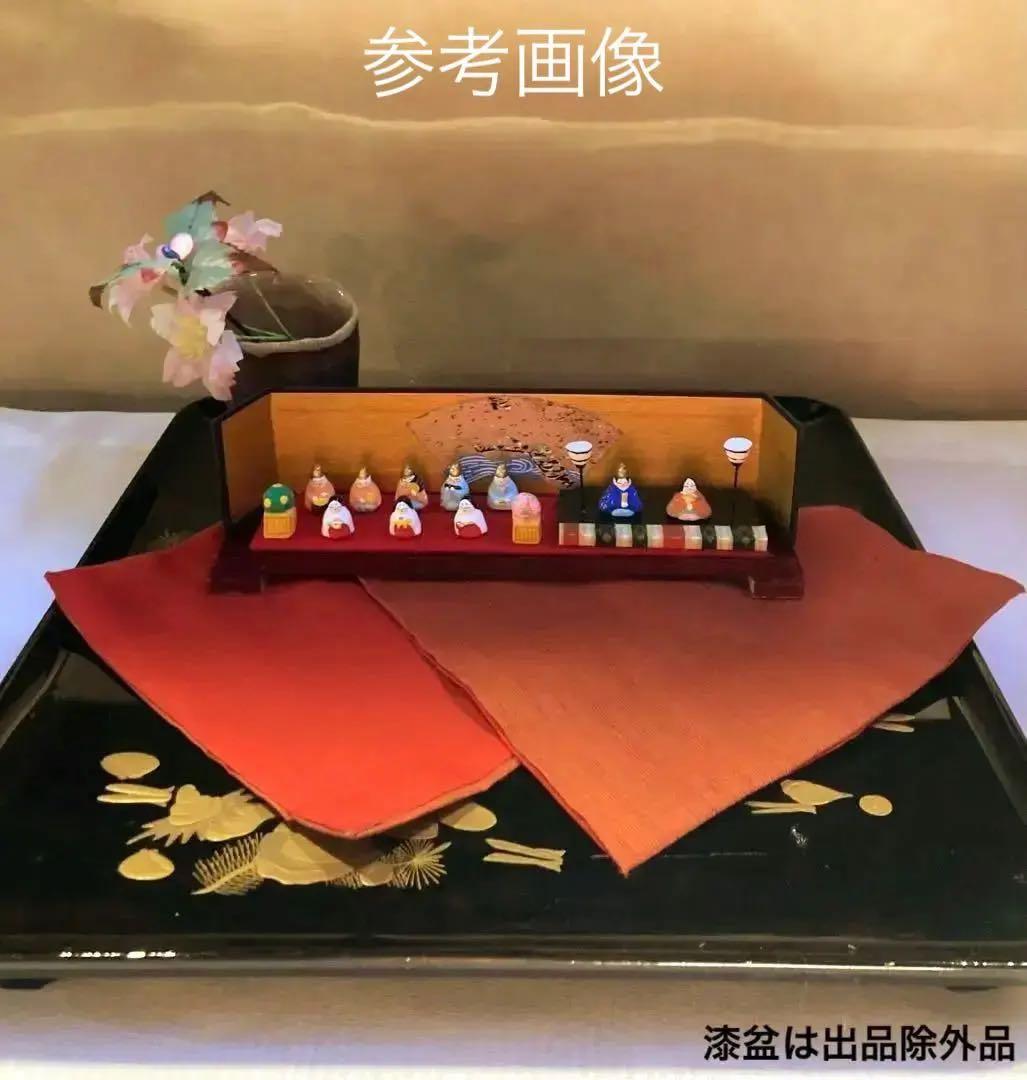 ひな祭り 希少 豆雛 紬の敷物 花入 - メルカリ