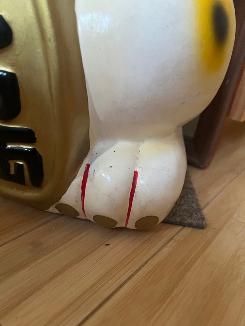 超大型61cm】陶器製 招き猫 開運 商売繁盛 骨董品 縁起物 店舗用 福猫