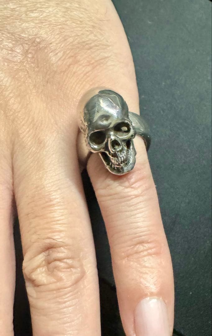 ハンドメイド　スカルヘッドリング　シルバー925