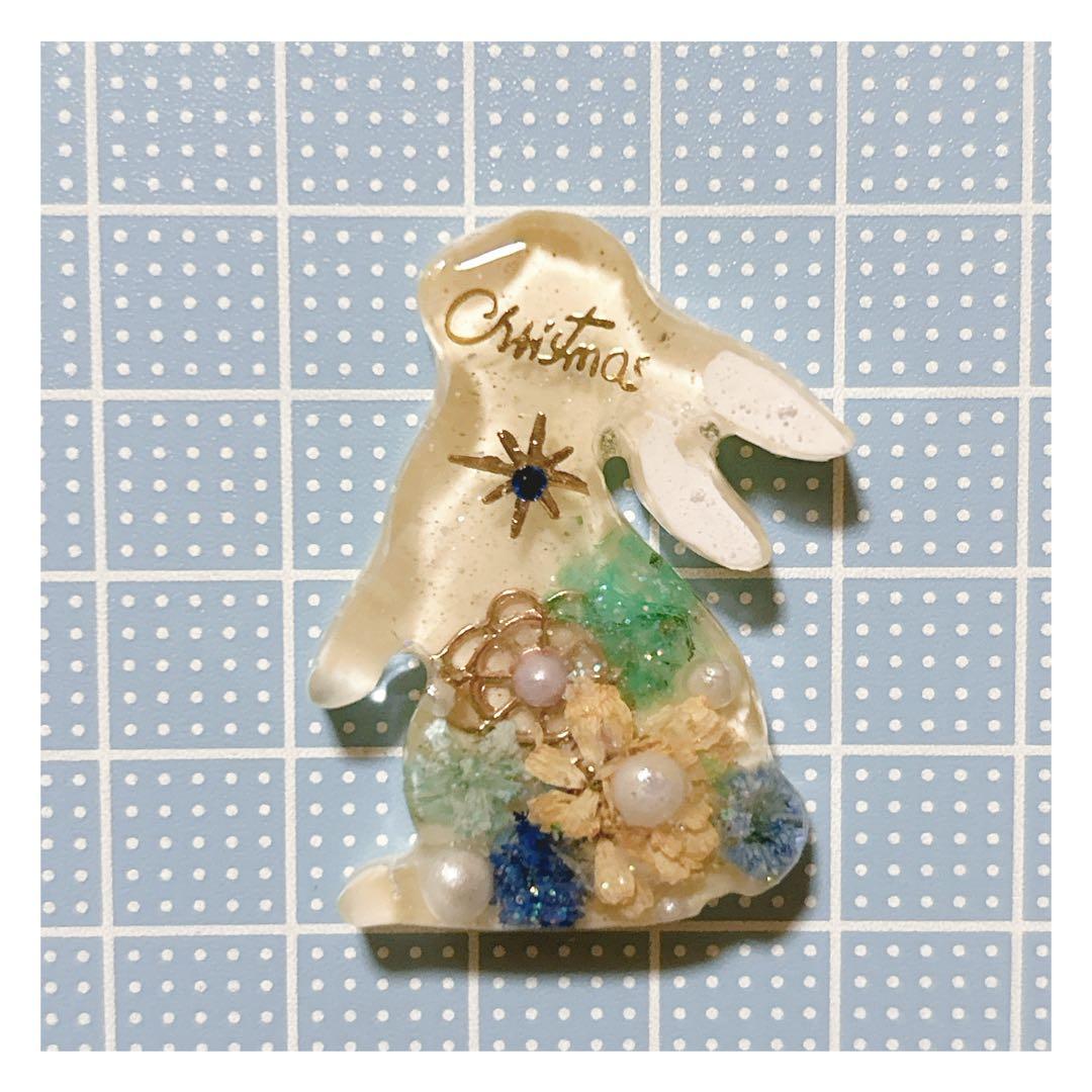 No 953❣️うさぎ型可愛いレジンヘアゴム❣️٩(๑❛ᴗ❛๑)۶❣️