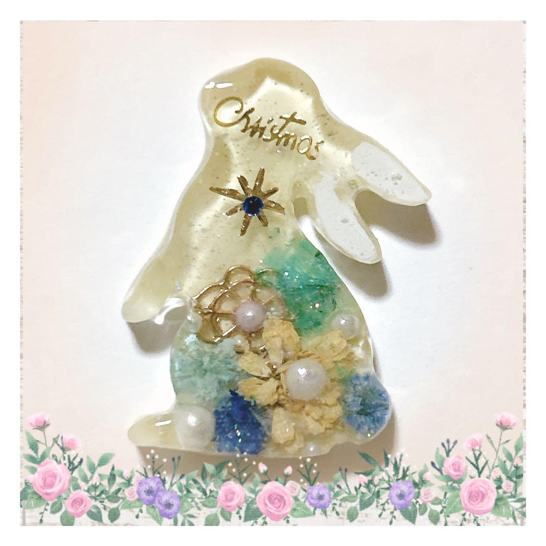 No 953❣️うさぎ型可愛いレジンヘアゴム❣️٩(๑❛ᴗ❛๑)۶❣️