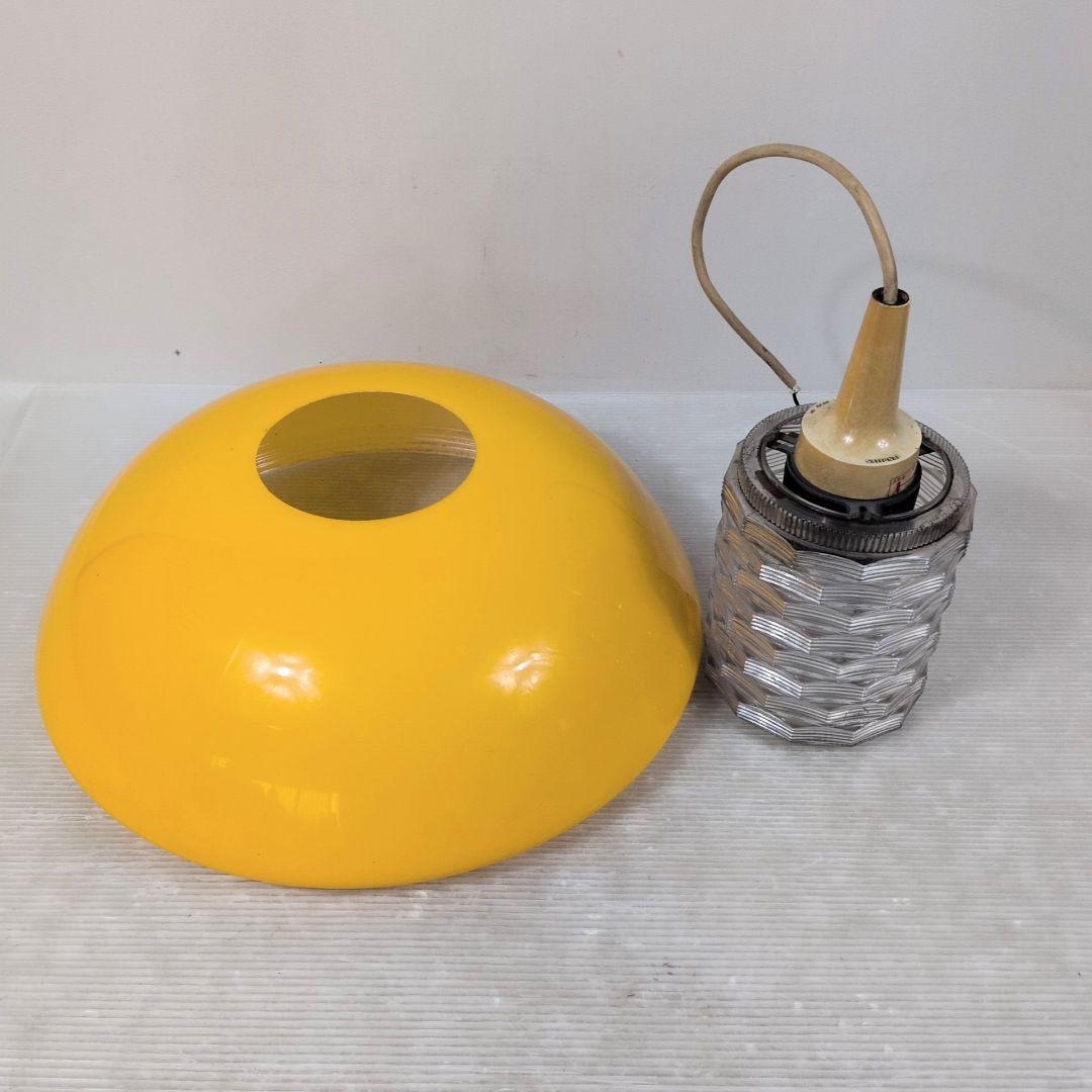 昭和レトロ　ナショナル　吊り下げ照明 イエローシェード