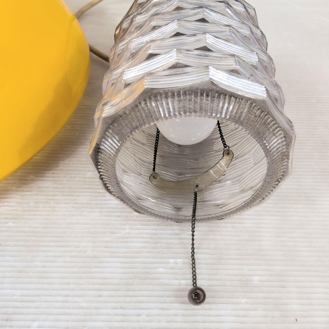 昭和レトロ　ナショナル　吊り下げ照明 イエローシェード