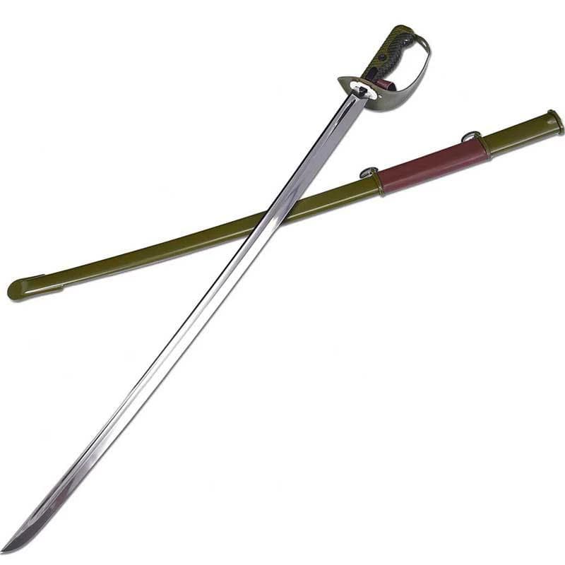 65式軍緑鞘金 日本刀 模造刀 居合刀 武士道 武蔵 鑑賞用