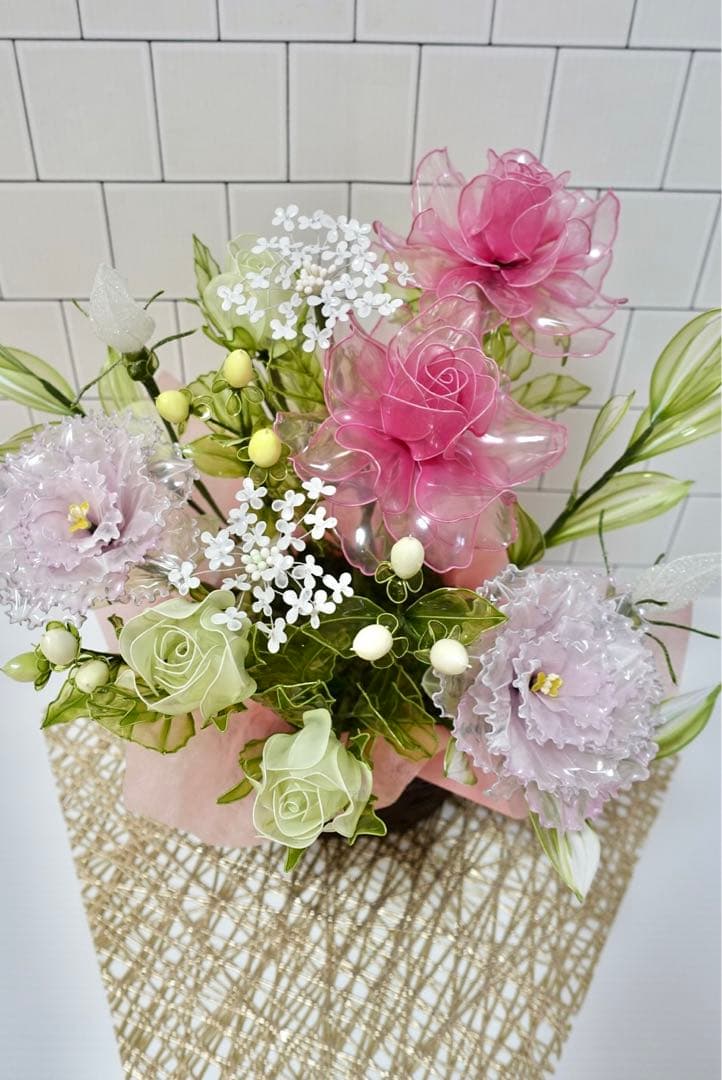 アメリカンフラワー（バラ、トルコキキョウ）ディップフラワー