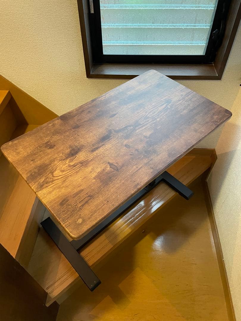 不二貿易 昇降式テーブル 幅70×奥行40×高さ55cm~75cmガス昇降の通販は