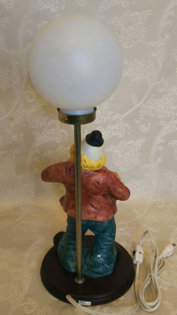 ✿美品✿ベルアートコレクション　ピエロのランプ／スタンド／陶器製／アンティーク