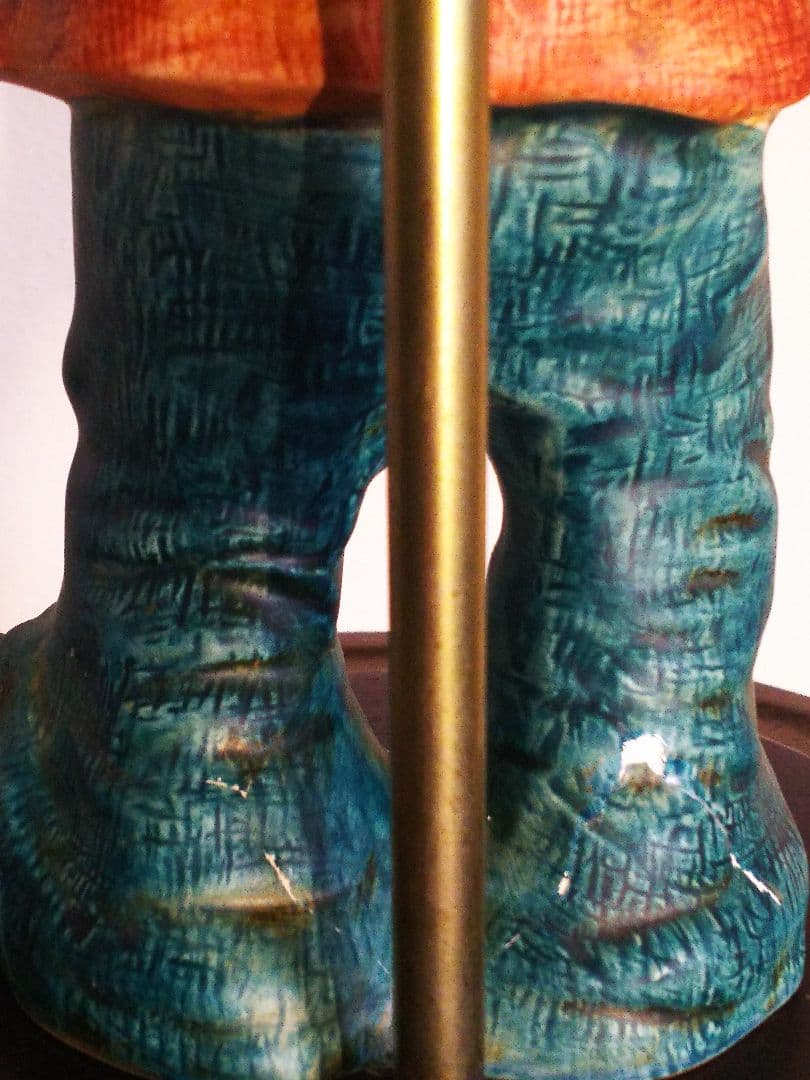 ✿美品✿ベルアートコレクション　ピエロのランプ／スタンド／陶器製／アンティーク