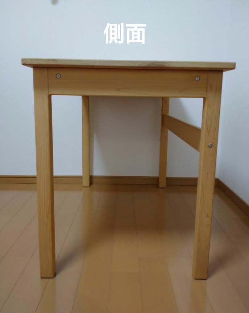 日本製　キシル 4本足 デスク　国産ヒノキ　無垢材　学習机　100サイズ