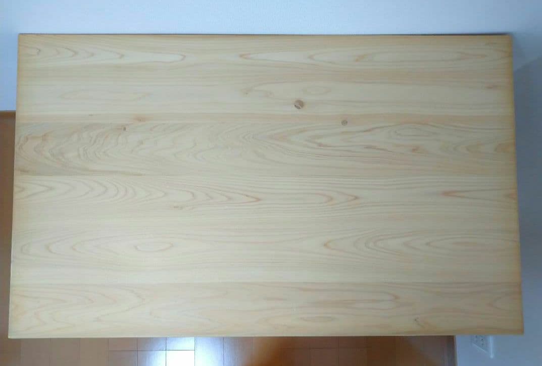 日本製　キシル 4本足 デスク　国産ヒノキ　無垢材　学習机　100サイズ