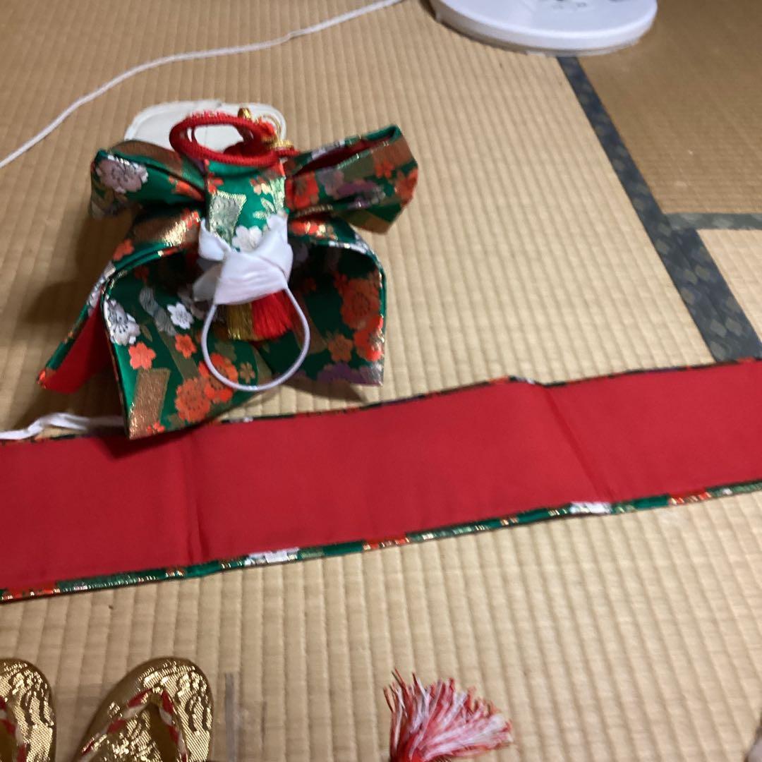 七五三小柄七里フルセット　帯幅14、5センチ　草履21センチ