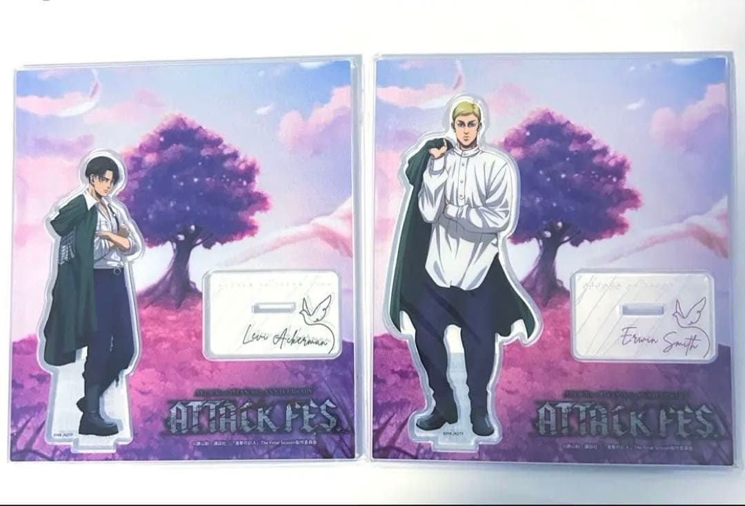進撃の巨人 ATTACK FES アクリルスタンド リヴァイ エルヴィン - メルカリ