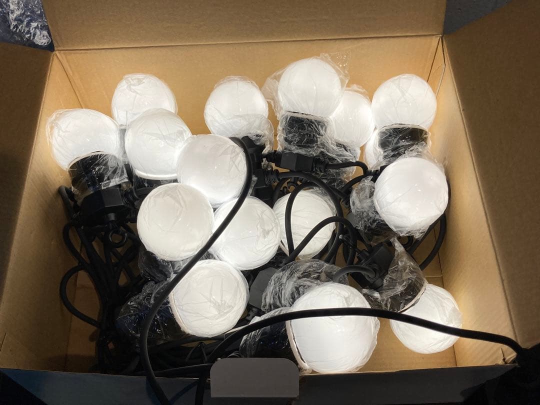 LEDストリングライト　 2セット売り 防水　ホワイトボール20灯 13m