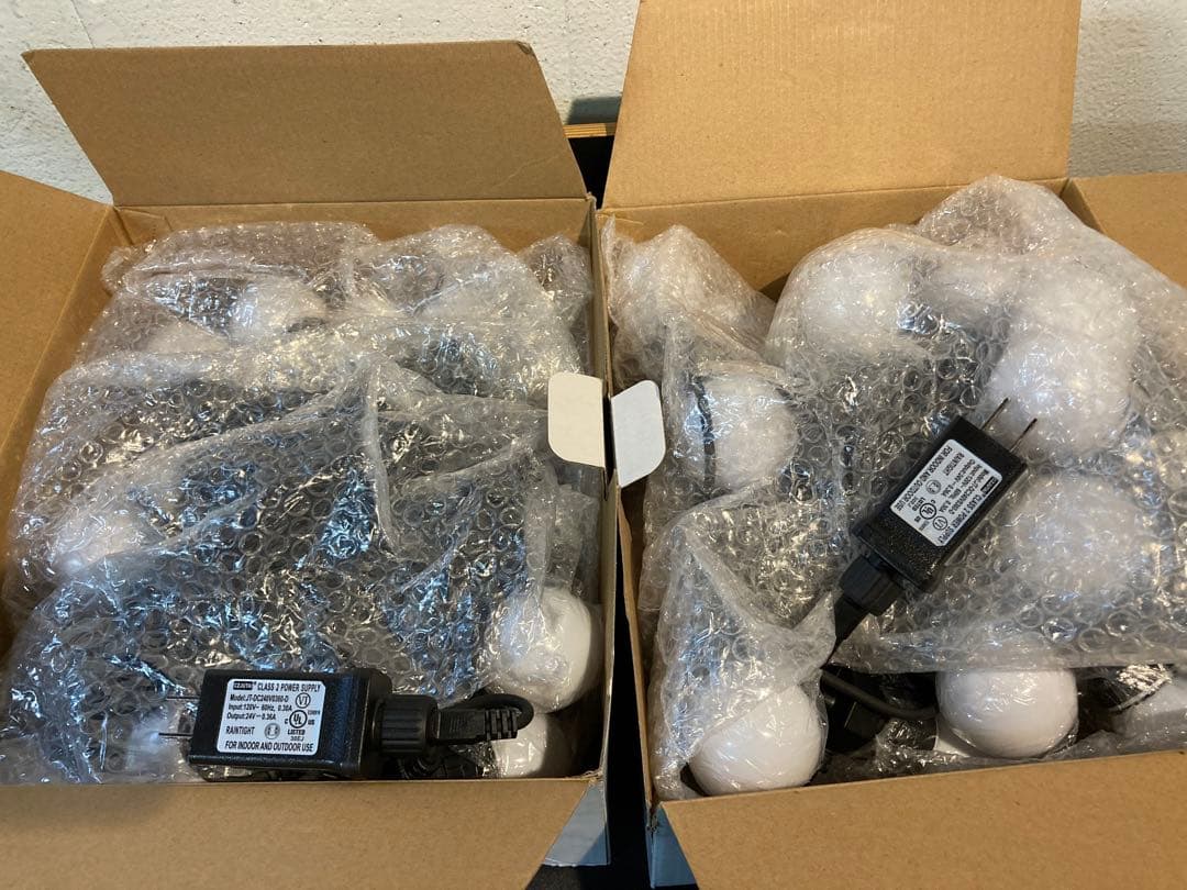 LEDストリングライト　 2セット売り 防水　ホワイトボール20灯 13m