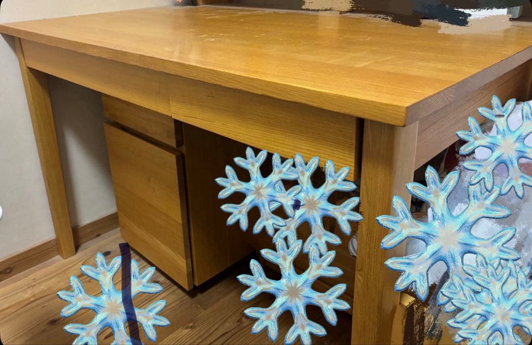 【直接お渡し】無印良品 タモ材 デスク キャビネットセット　勉強机　中古