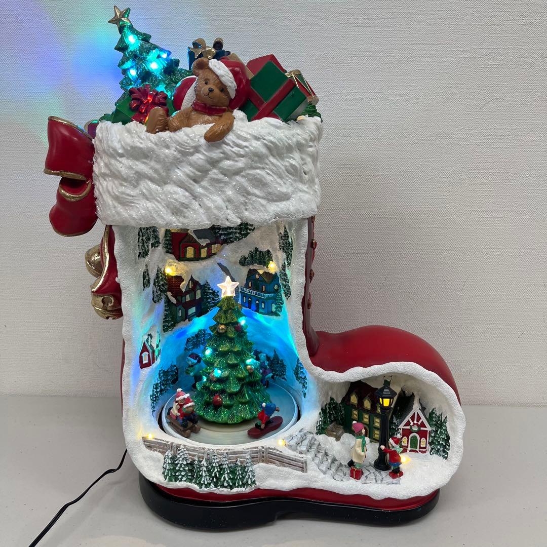 未使用品 コストコ サンタブーツ クリスマス オルゴールライト 8曲入り