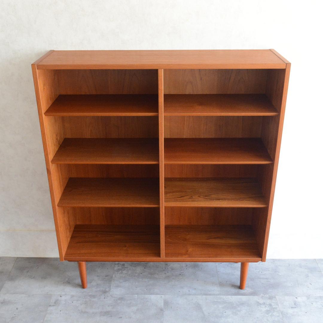 デンマーク 北欧ヴィンテージ チーク ブックシェルフ 北欧家具 ディスプレイ