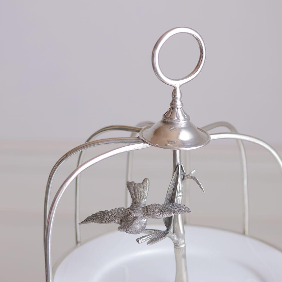 アトリエジュンコ　2段式ケーキスタンド 鳥カゴのデザイン　サラグレース