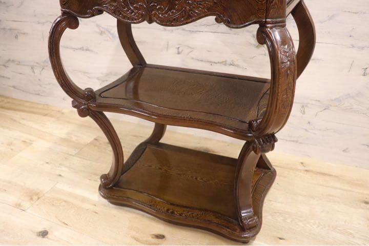 GMFK472○鉄刀木 タガヤサン コンソールテーブル 花台 飾り台 電話台