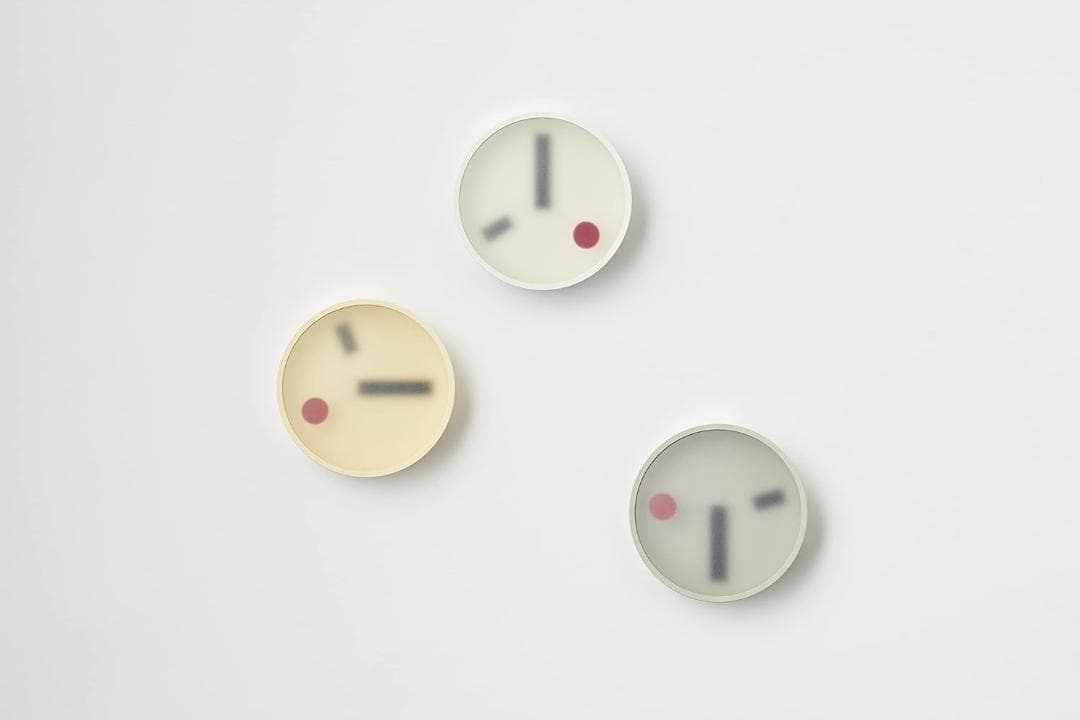 【新品・未使用】Lemnos kehai 掛け時計 KM22-01 YE