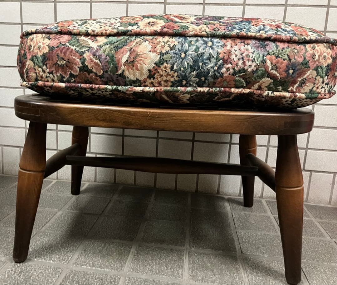 ヴィンテージ 飛騨家具 飛騨産業 乗鞍 オットマン　キツツキ 民芸 飛騨スツール