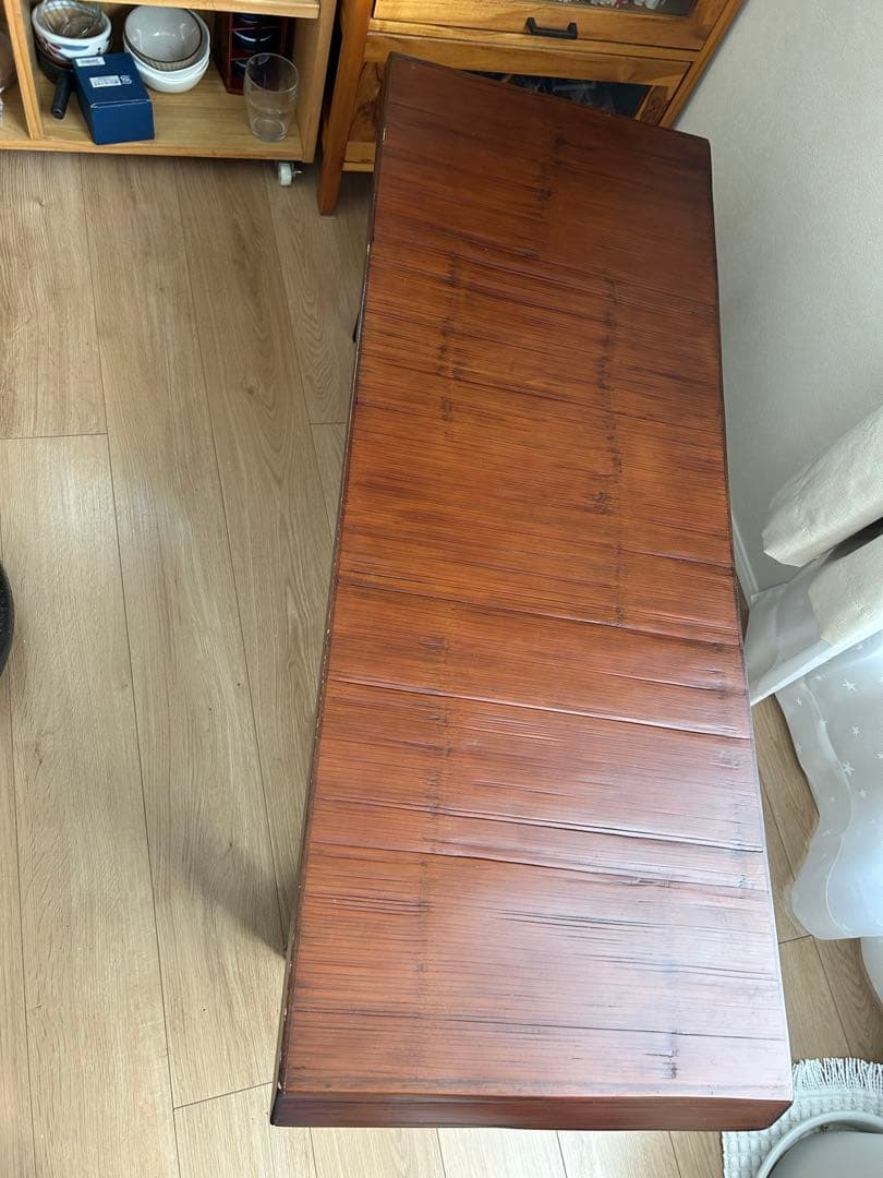 【美品】アジアン　バンブー　ベンチ　送料込み