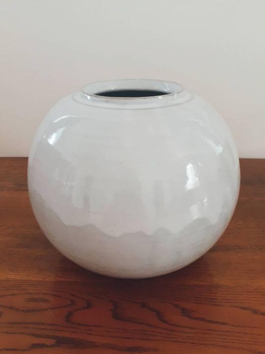 萩焼 郷川窯  壺 花瓶 永岡定夫作