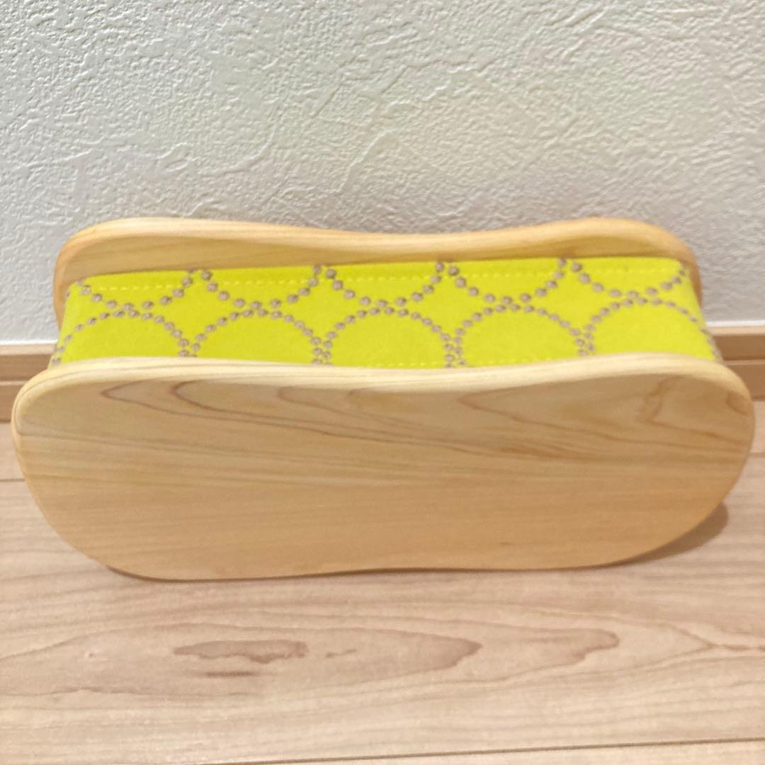 ミナペルホネン　キシル　ティッシュカバー　kaku　イエロー×グレー　タンバリン