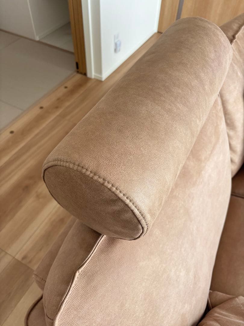 リラックスフォーム　ソファ用ヘッドレスト　ミルキーベージュ 2個入り