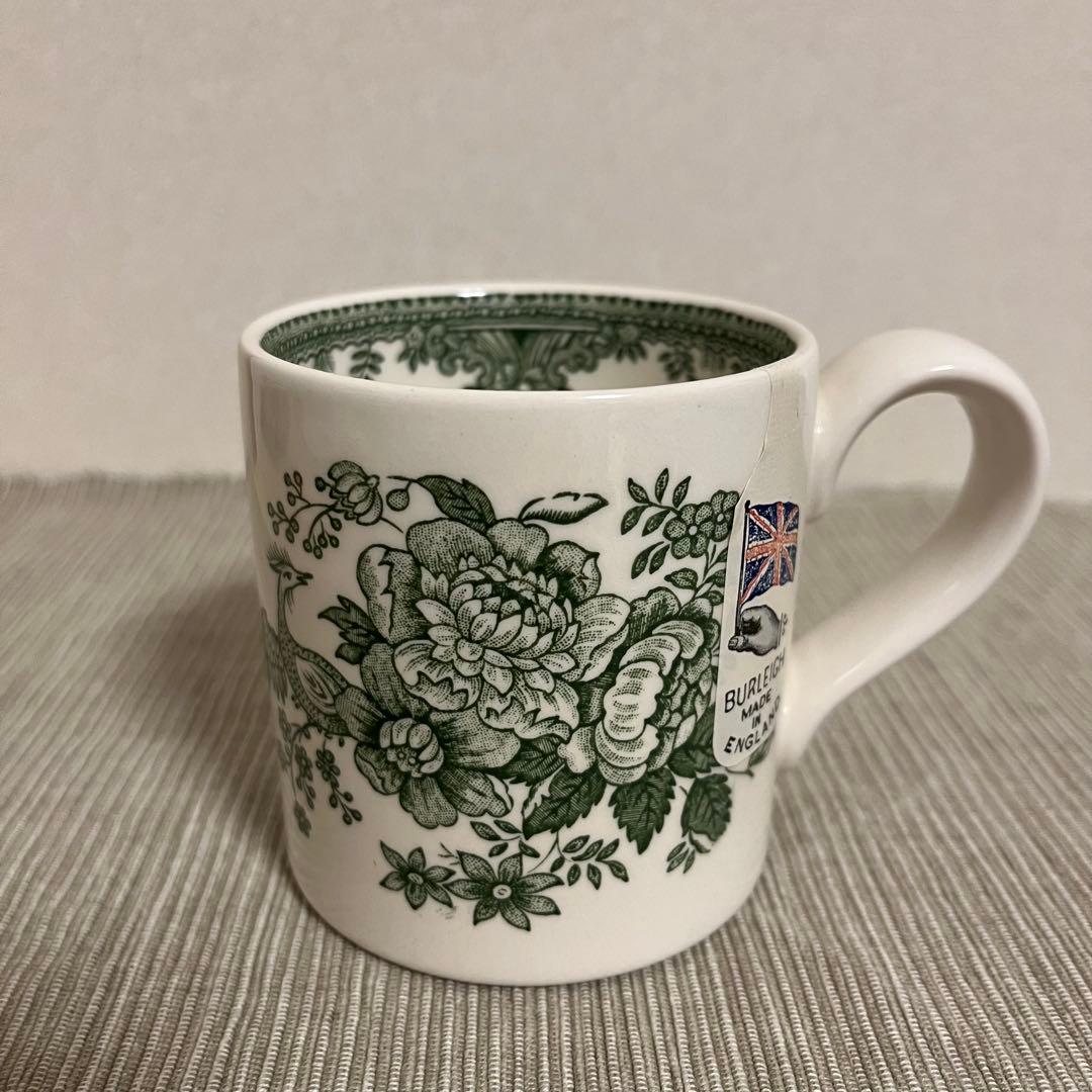 バーレイ グリーン アジアティックフェザンツ マグ シュガーボウルS セット