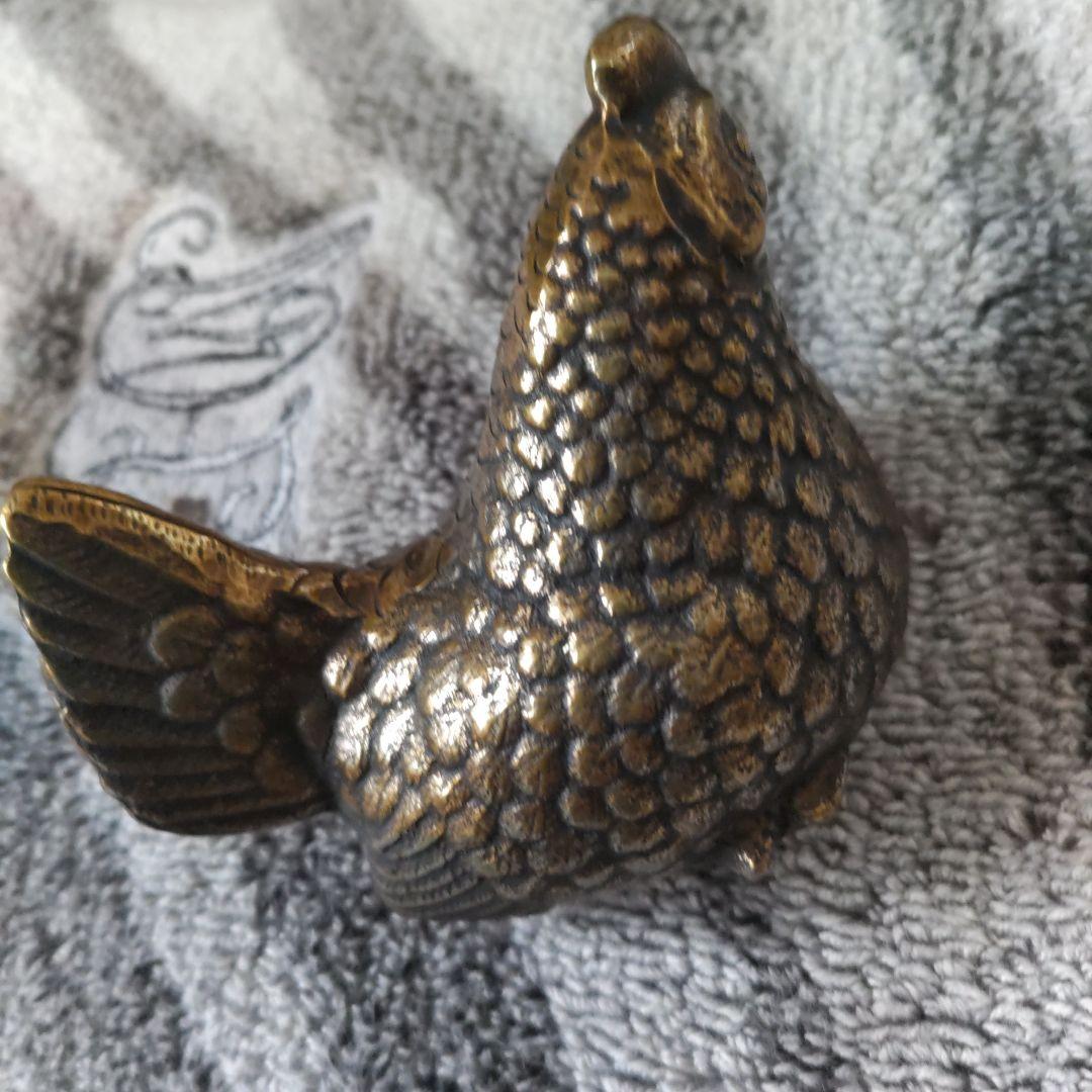 《金属工芸品、鳥２羽》新品（かたらい、村田宏作）木製台、箱入1634