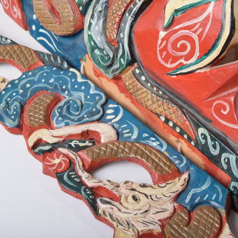 バリ島 インドネシア 彩色木彫 面 壁掛 N 9207A