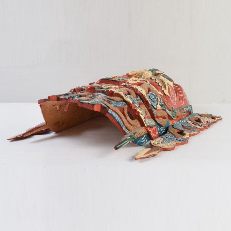 バリ島 インドネシア 彩色木彫 面 壁掛 N 9207A